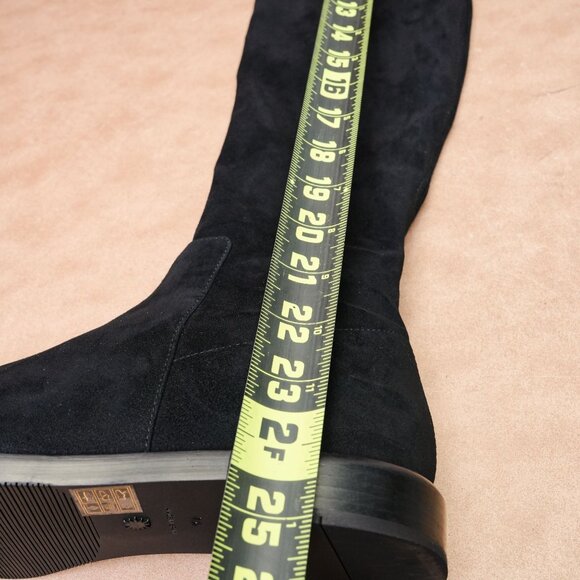 Stuart Weitzman Women Tieland Slip-on Black Suede Dress OTK Back Tie Boots sz 7. - Picture 7 of 9